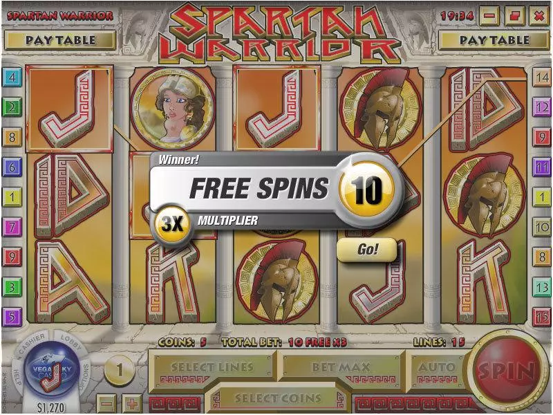 Spartan Warrior Slots made by Rival - Bonus 1