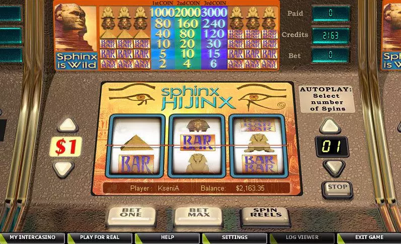 Sphinx Hijinx Slots made by CryptoLogic - Main Screen Reels