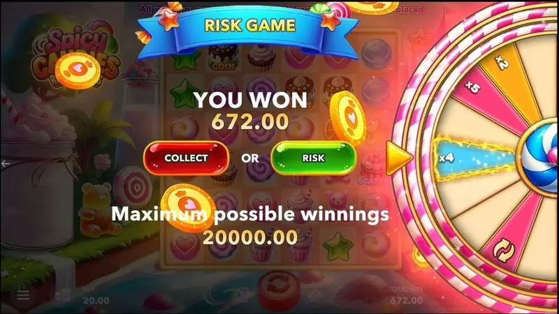 Spicy Candies. Rockblocks Slots made by Mascot Gaming - Introduction Screen