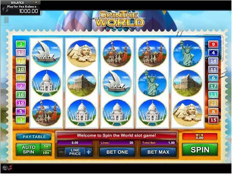 Spin the World Slots made by GamesOS - Main Screen Reels