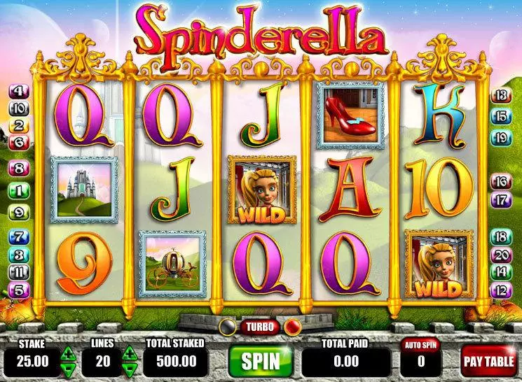 Spinderella Slots made by Mazooma - Main Screen Reels