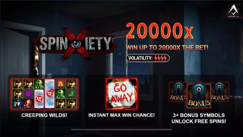 Spinxiety Slots made by AvatarUX - Introduction Screen