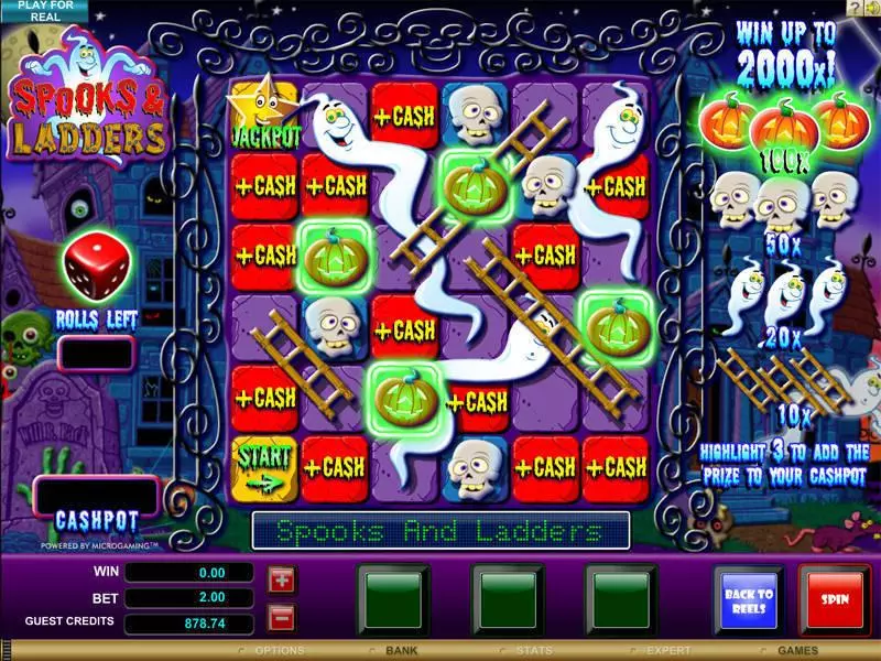 Spooks and Ladders Slots made by Microgaming - Bonus 1