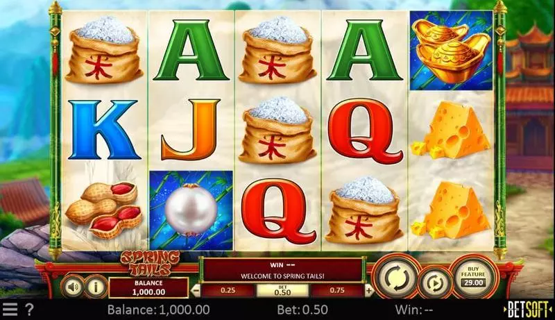 Spring Tails Slots made by BetSoft - Main Screen Reels