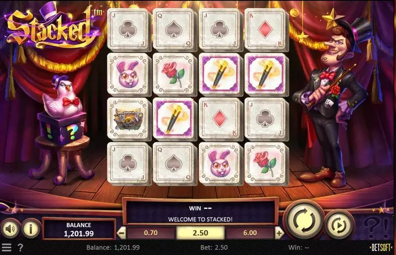 Stacked Slots made by BetSoft - Main Screen Reels