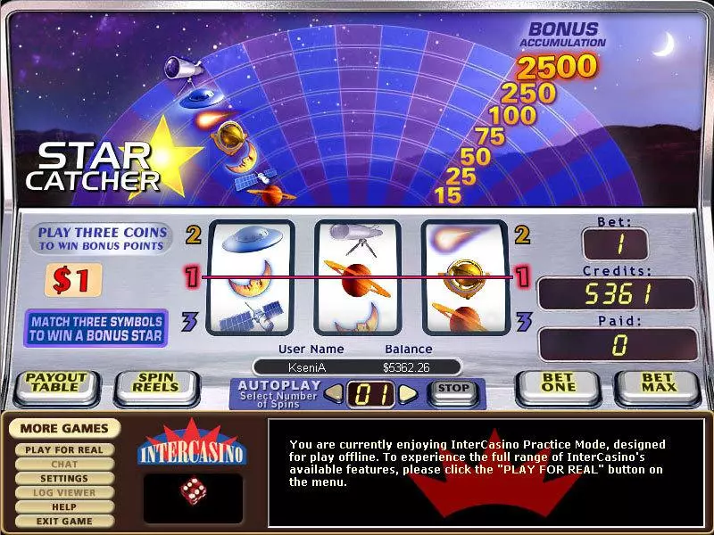 Star Catcher Slots made by CryptoLogic - Main Screen Reels