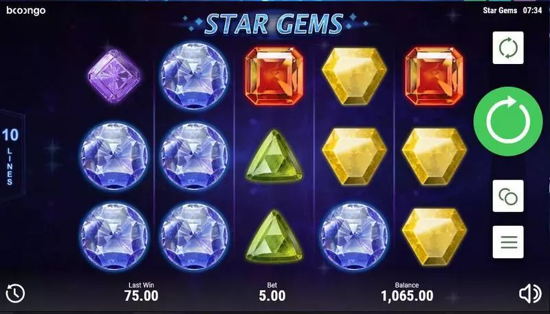 Star Gems Slots made by Booongo - Main Screen Reels