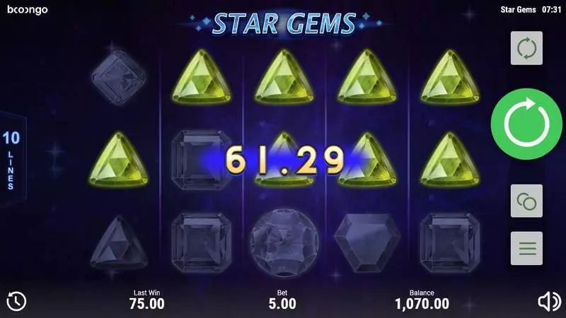 Star Gems Slots made by Booongo - Winning Screenshot