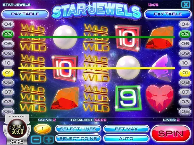 Star Jewels Slots made by Rival - Main Screen Reels