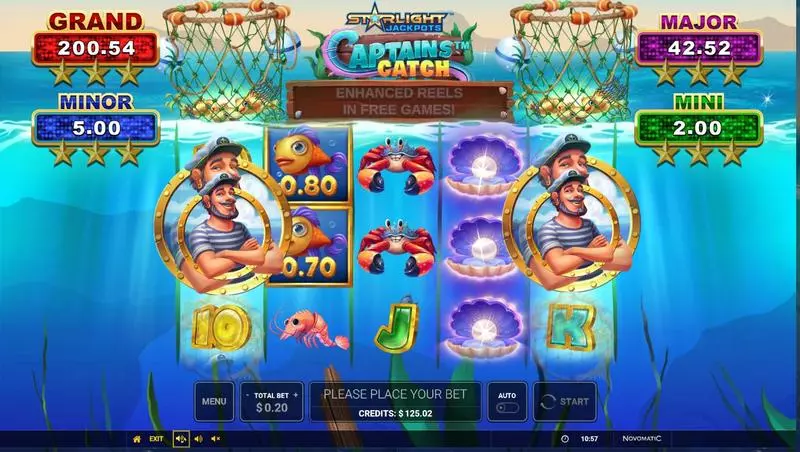 Starlight Jackpots - Captain’s Catch Slots made by Greentube - Main Screen Reels