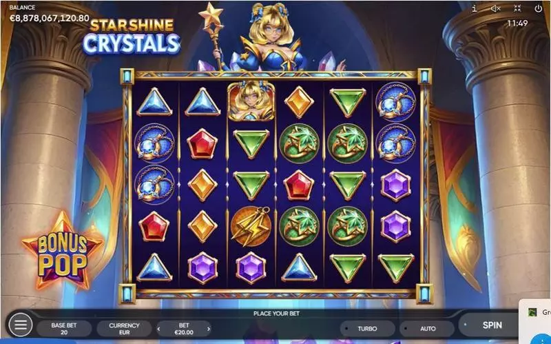 Starshine Crystals Slots made by Endorphina - Main Screen Reels