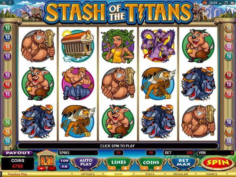 Stash of the Titans Slots made by Microgaming - Main Screen Reels
