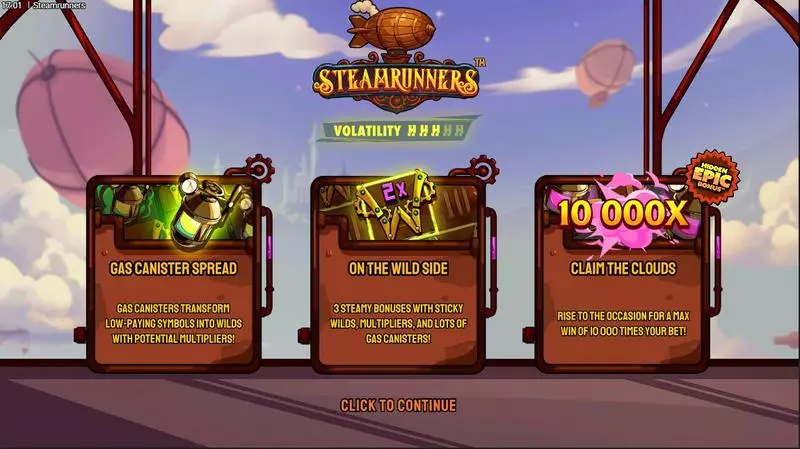 Steamrunners Slots made by Hacksaw Gaming - Info and Rules