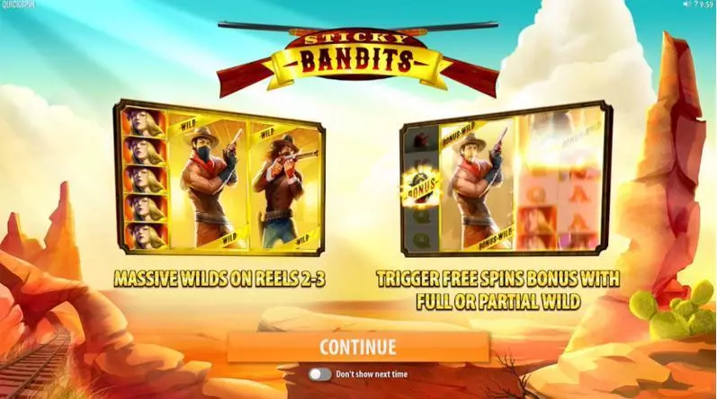 Sticky Bandits Slots made by Quickspin - Info and Rules