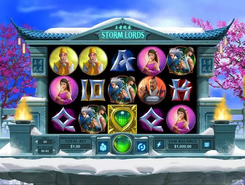 Storm Lords Slots made by RTG - Main Screen Reels