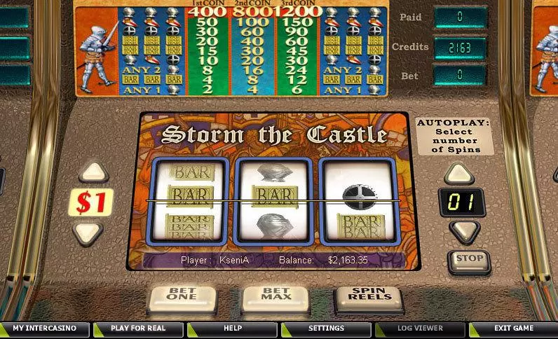 Storm the Castle Slots made by CryptoLogic - Main Screen Reels