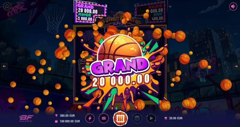 Street Basket 3×3 Slots made by BF Games - Introduction Screen