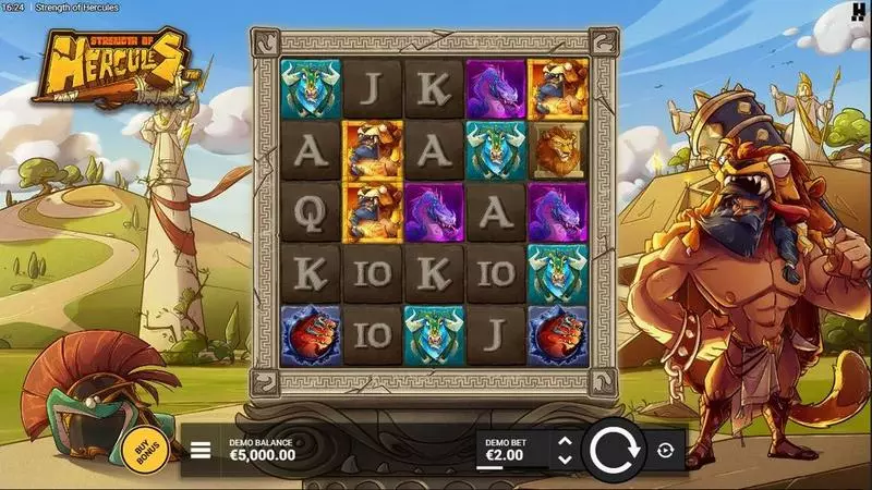Strength Of Hercules Slots made by Hacksaw Gaming - Main Screen Reels