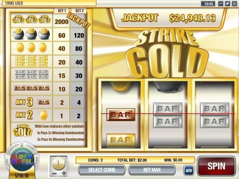 Strike Gold Slots made by Rival - Main Screen Reels