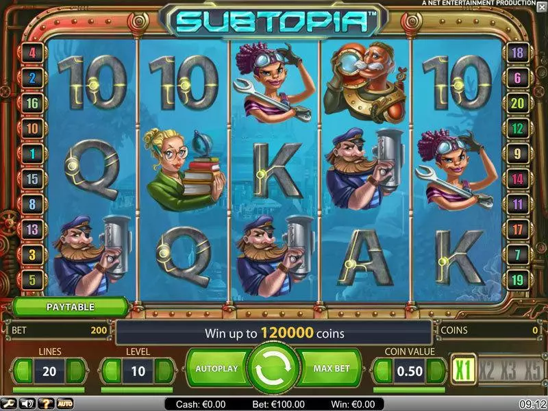 Subtopia Slots made by NetEnt - Main Screen Reels