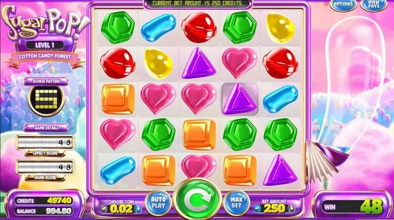 Sugar Pop Slots made by BetSoft - Introduction Screen