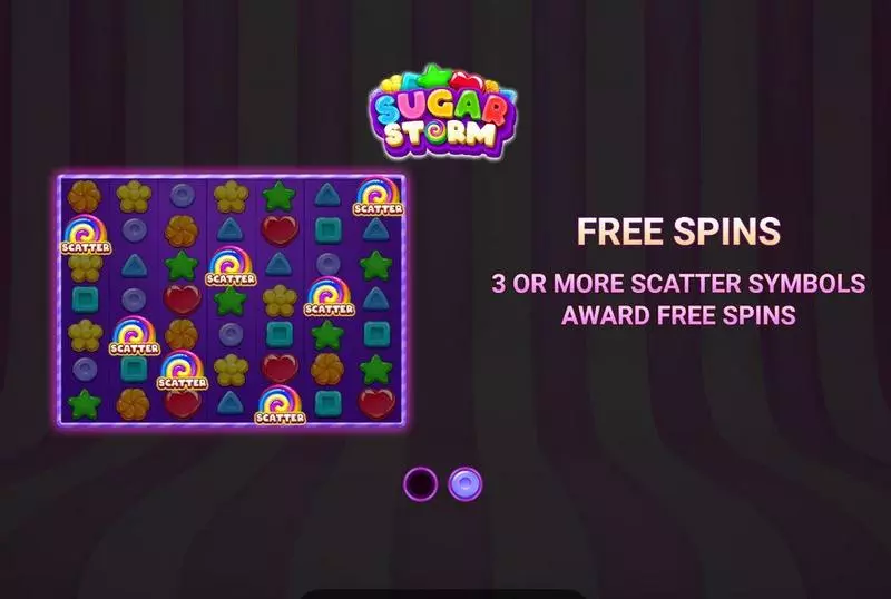 Sugar Storm Slots made by Wizard Games - Introduction Screen