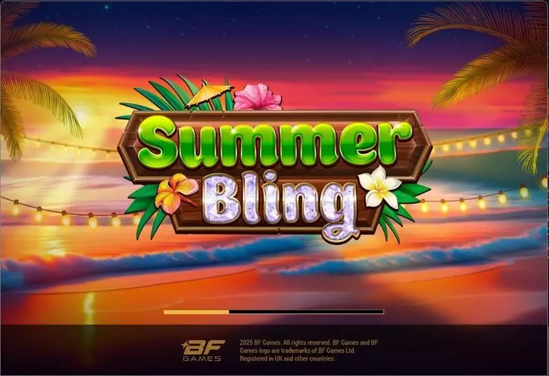 Summer Bling Slots made by BF Games - Introduction Screen