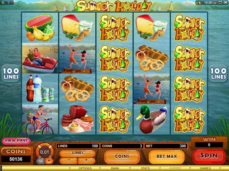 Summer Holiday Slots made by Microgaming - Main Screen Reels