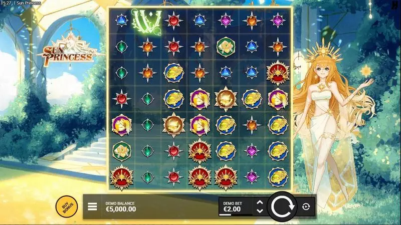 Sun Princess Slots made by Hacksaw Gaming - Main Screen Reels