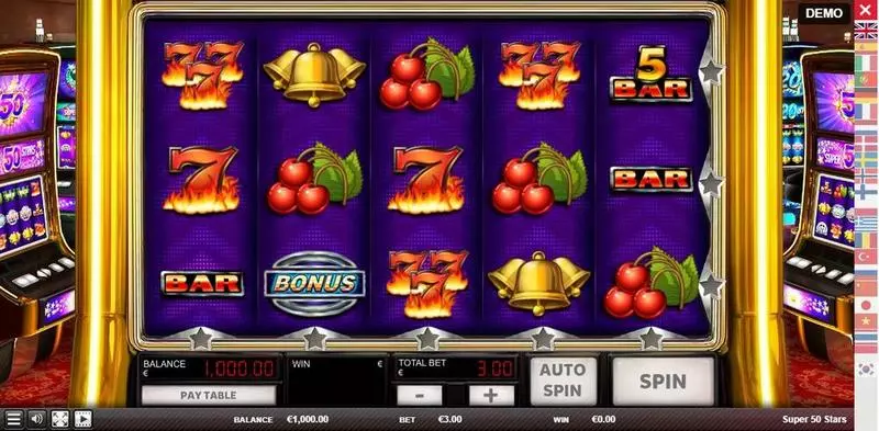 Super 50 Stars Slots made by Red Rake Gaming - Main Screen Reels