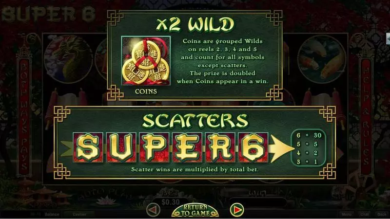 Super 6 Slots made by RTG - Info and Rules
