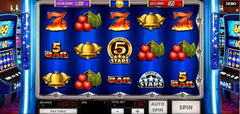 Super 60 Stars Slots made by Red Rake Gaming - Main Screen Reels