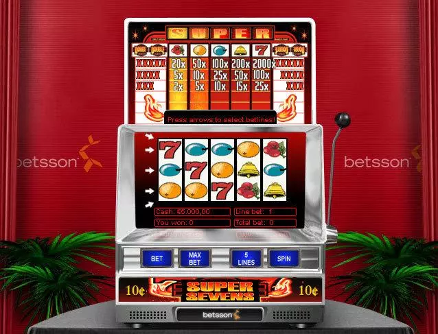 Super 7 Slots made by NeoGames - Main Screen Reels