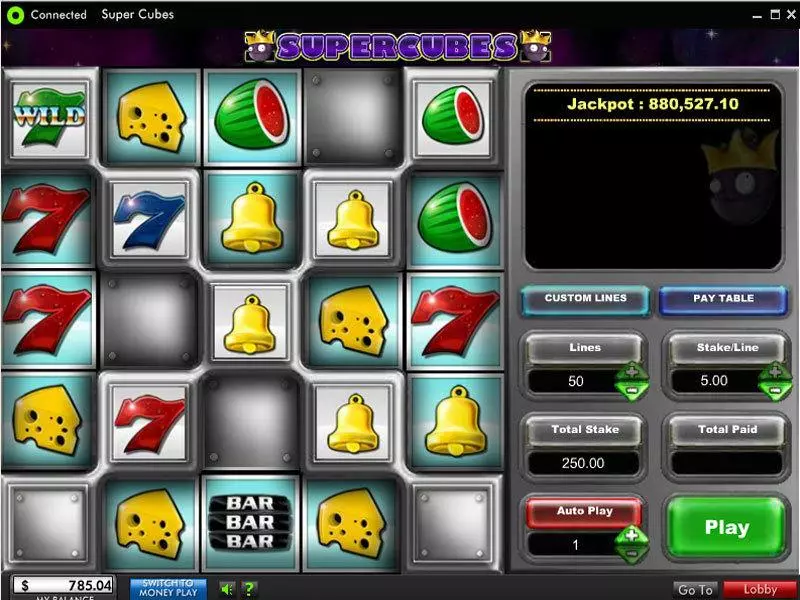 Super Cubes Slots made by 888 - Main Screen Reels