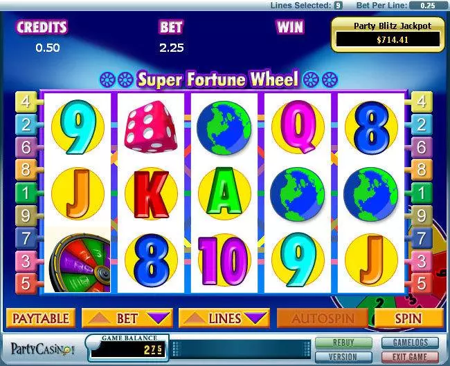 Super Fortune Wheel Slots made by bwin.party - Main Screen Reels