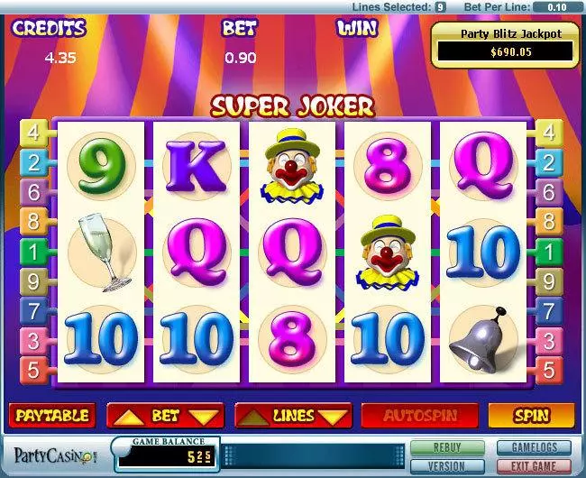 Super Joker Slots made by bwin.party - Main Screen Reels