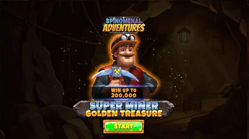 Super Miner – Golden Treasure Slots made by Spinomenal - Introduction Screen