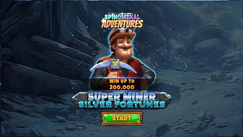 Super Miner – Silver Fortunes Slots made by Spinomenal - Introduction Screen