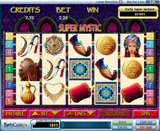 Super Mystic Slots made by bwin.party - Main Screen Reels