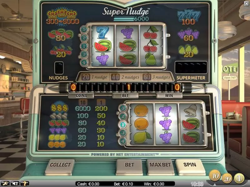 Super Nudge 6000 Slots made by NetEnt - Main Screen Reels