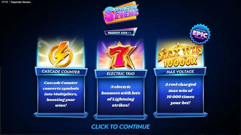 Superstar Sevens Slots made by Hacksaw Gaming - Info and Rules