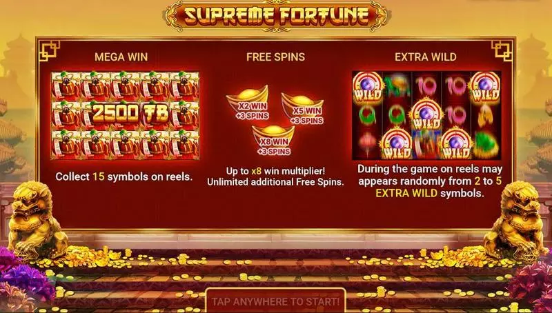 Supreme Fortune Slots made by Booongo - Info and Rules