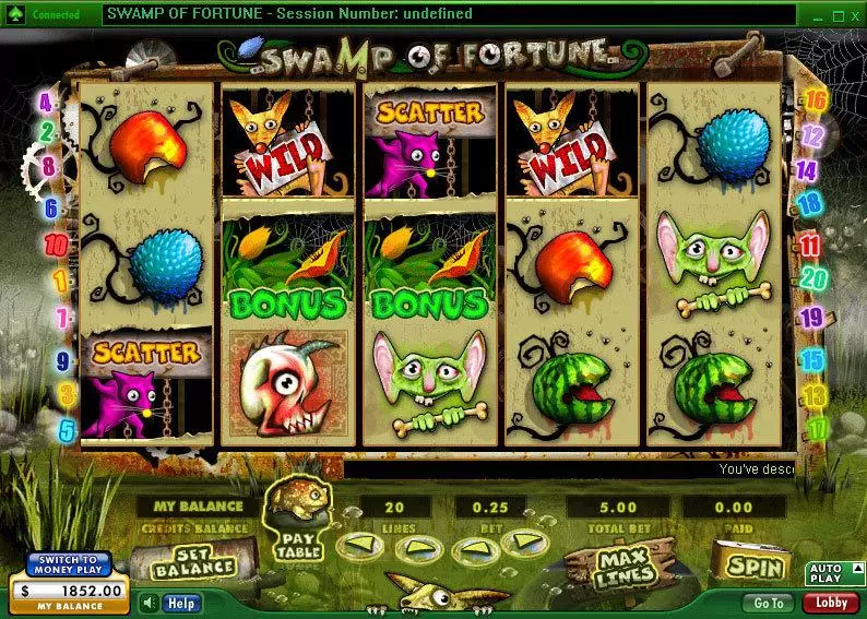 Swamp of Fortune Slots made by 888 - Main Screen Reels