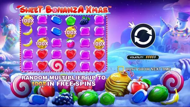 Sweet Bonanza Xmas Slots made by Pragmatic Play - Info and Rules