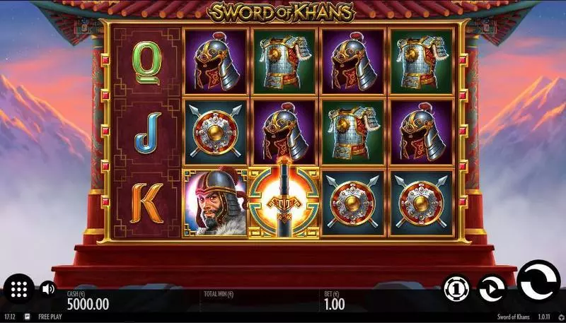 Sword of Khans Slots made by Thunderkick - Main Screen Reels