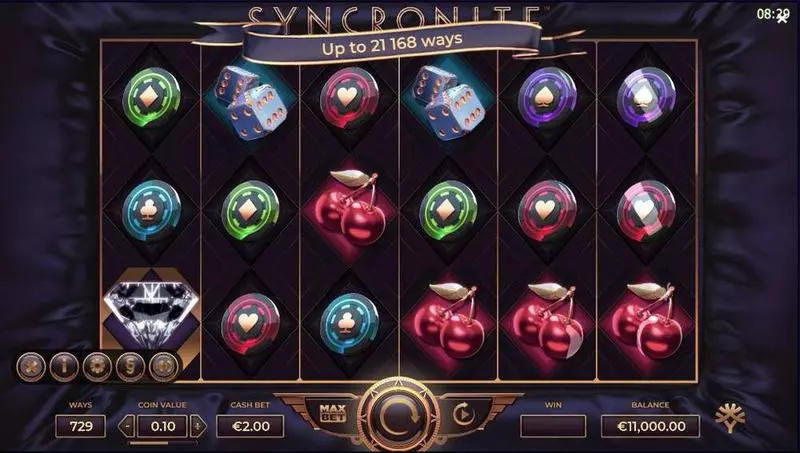Syncronite Slots made by Yggdrasil - Main Screen Reels
