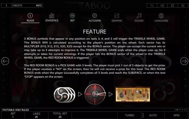 Taboo Slots made by Endorphina - Bonus 1