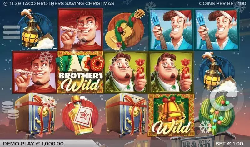 Taco Brothers Saving Christams Slots made by Elk Studios - Main Screen Reels
