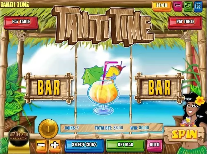 Tahiti Time Slots made by Rival - Introduction Screen