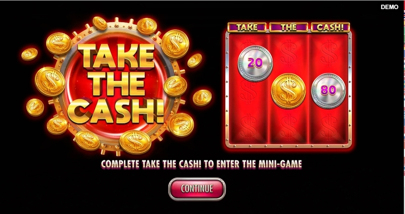 Take the Cash Slots made by Red Rake Gaming - Introduction Screen